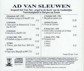 SLEUWEN, Ad van - Van Nes orgel in Bergen op Zoom