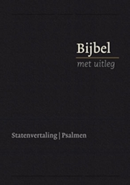 Bijbel met uitleg KLEIN 140 x 198 mm, harde band, zwart, in cassette