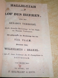 BRAKEL, W. à - Hallelujah ofte Lof des Heeren