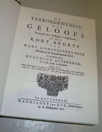 LEYDEKKER, Melchior - De verborgentheid des geloofs