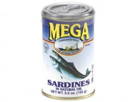 Sardines in Oil / Mega / 155 gram