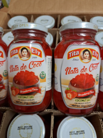 Nata de coco Strawberry / Tita Elly / 340 gram