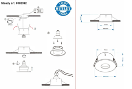 Waterdichte (IP65) badkamer spot GU10, geborsteld aluminium