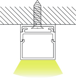 Opbouw aluminium LED profiel met montageprofiel, 200cm