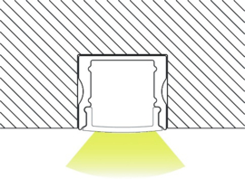 Opbouw aluminium LED profiel, smal en hoog model, 100cm