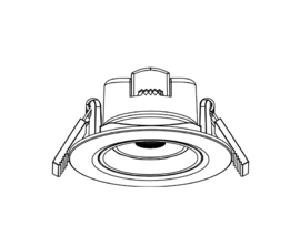 Kantelbare LED inbouwspot wit 7W  590 lm 3000K warm wit
