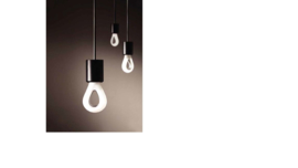 Raindrop lamphouder/plafondplaat E27, zwart, 60 cm