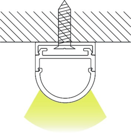 Opbouw aluminium LED profiel met montageprofiel, 200cm