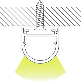 Opbouw aluminium LED profiel met montageprofiel, 100cm