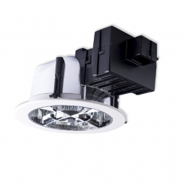 Downlighter 2x26W wit inclusief Osram Dulux D/E spaarlampen