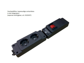 Wieland Netbox MK2 (Meyer) schakeldoos met GST18i3 male/female stekker, zwart 2U50H12003