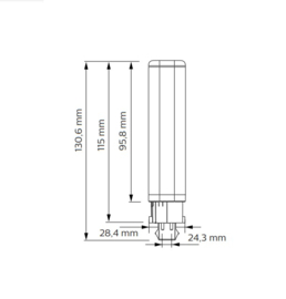 Philips  Core-Pro PL-C LED 4.5W/830 warm wit (13W) 4-pins G24q-1