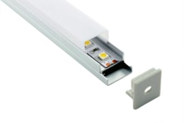 Opbouw aluminium LED profiel met montageprofiel, 100cm