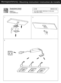 3-delige set LED meubel inbouwspots, geborsteld aluminium 4000K (natuurlijk wit)