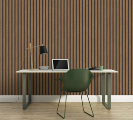 A.S. Creation Elements II – Vliesbehang 39109-8 | Wandpaneel Bruin