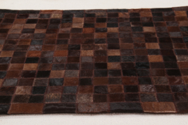 Vloerkleed In Leather Patch Mosaic Choco 9010758160230