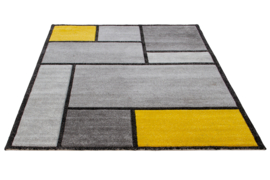 Vloerkleed Color Block Grey Yellow 29594160230