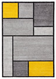 Vloerkleed Color Block Grey Yellow 29594160230