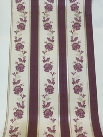 Streep Bloemen Behang 78492