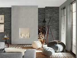 steen zwaat behang 475036 Steen 3d