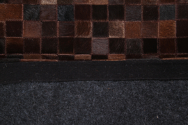 Vloerkleed In Leather Patch Mosaic Choco 9010758160230