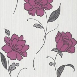 Roze Bloemen Behang 6717-05