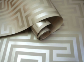 Dutch Wallcoverings Indulgence - Maze Taupe 12911 Behang