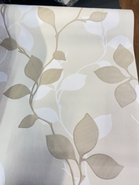 Beige Bladeren Behang 51417