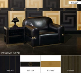 Versace Behangrand 935224 zwart goud klassiek