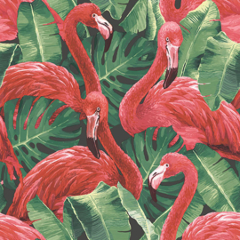 Noordwand Global Fusion Flamingo's behang G56405