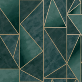 Dutch First Class Utopia behang Charon Teal Gold 91141