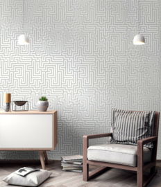 Dutch Wallcoverings Indulgence - Maze Grey 12910 Behang