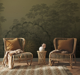 Behang Expresse Circle Of Life Malbec Olive TD4191