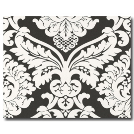 zwart wit barok vinyl 3d behang  5292-75