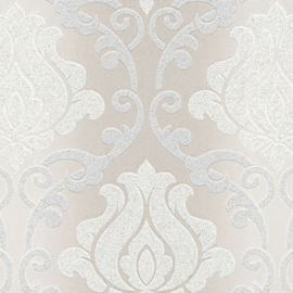barok behang grıjs zılver glitter 348602