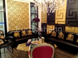 Versace behang93523-4 zwart grieksesleutel