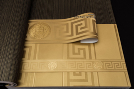 Versace  behang  goud grieksesleutel  93524-2