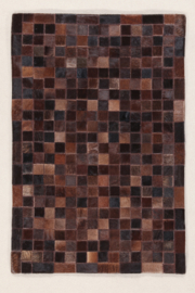 Vloerkleed In Leather Patch Mosaic Choco 9010758160230