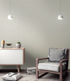 Dutch Wallcoverings Indulgence - Maze Taupe 12911 Behang