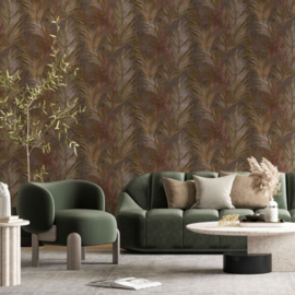 Behang met botanische bladeren