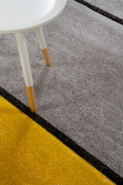 Vloerkleed Color Block Grey Yellow 29594160230