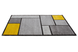 Vloerkleed Color Block Grey Yellow 29594160230