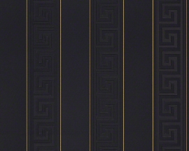 Versace behang 93524-4 streep zwart goud