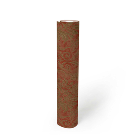 Metalic Rood Goud Barok Behang 9453-34