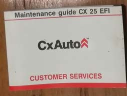 New '86 CXA Owner's Manual