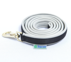 BUCAS LEAD REIN HALSTERTOUW BLACK SILVER