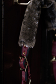 BUCAS SHOW LINE HALSTER HALF FUR BURGUNDY