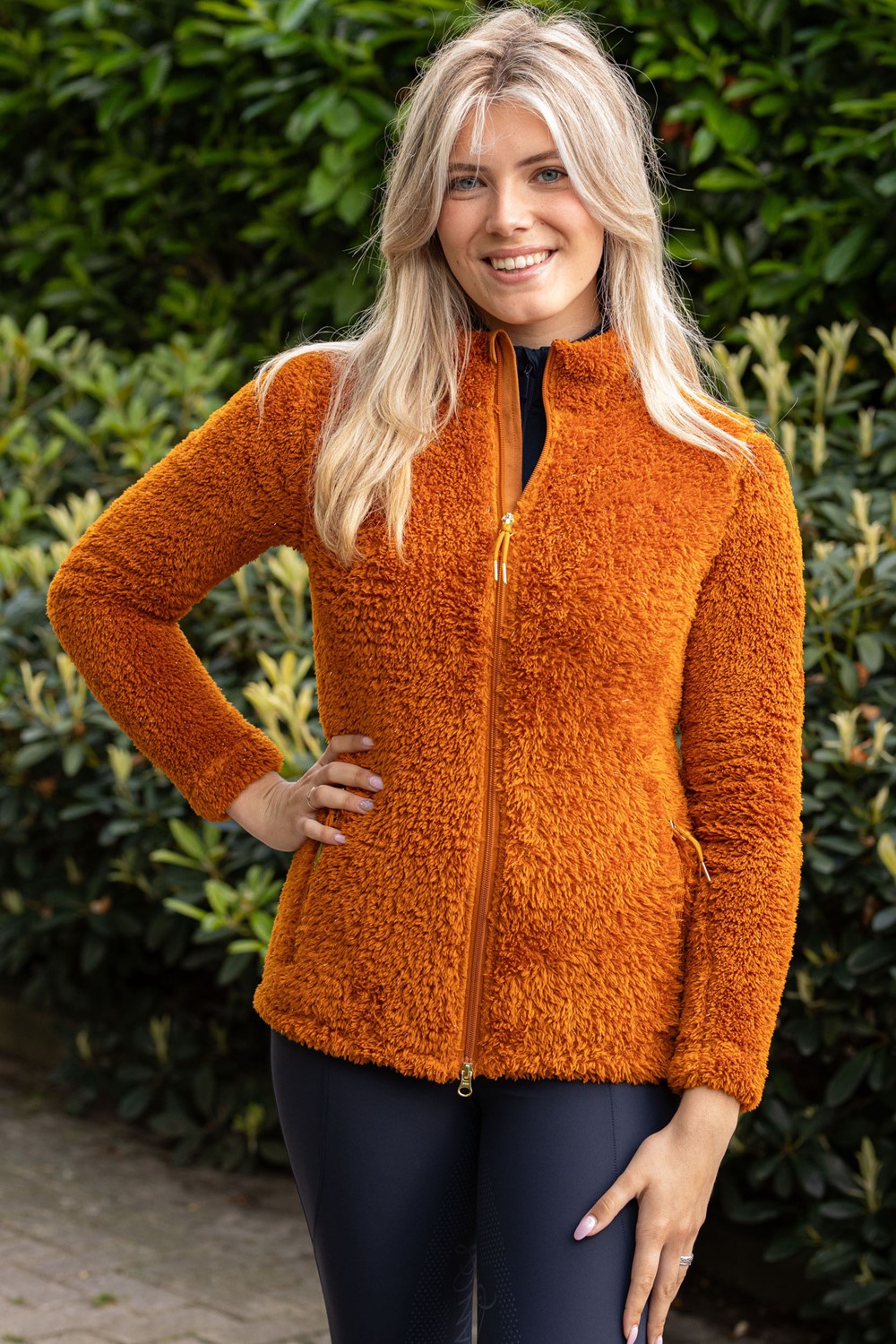TEDDY FLEECE VEST CLASSY REED PUMPKIN