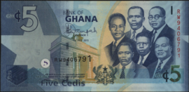 Ghana  P38/B147 5 Cedis 2015