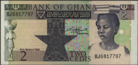 Ghana  P18.d 2 Cedis 1982